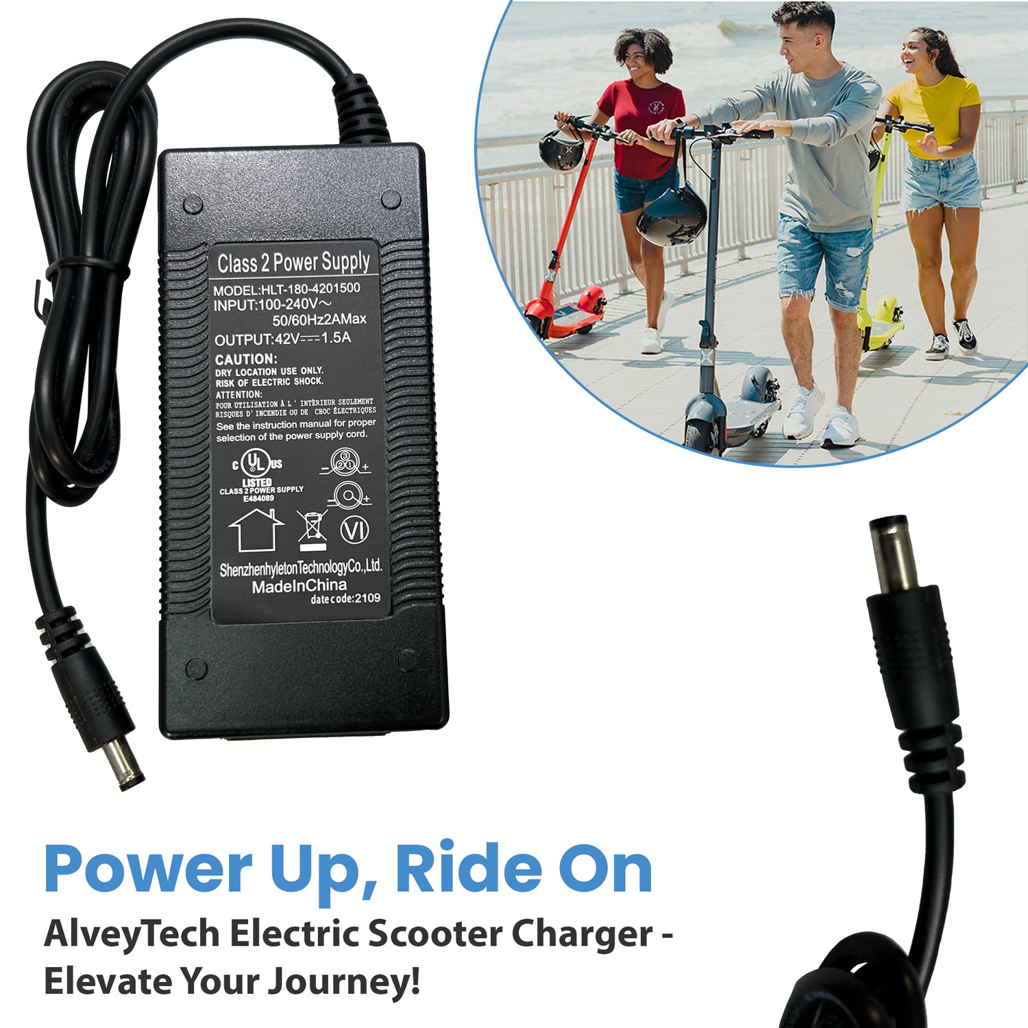 42 Volt Charger for Hover-1 Alpha, Journey, Rally Folding