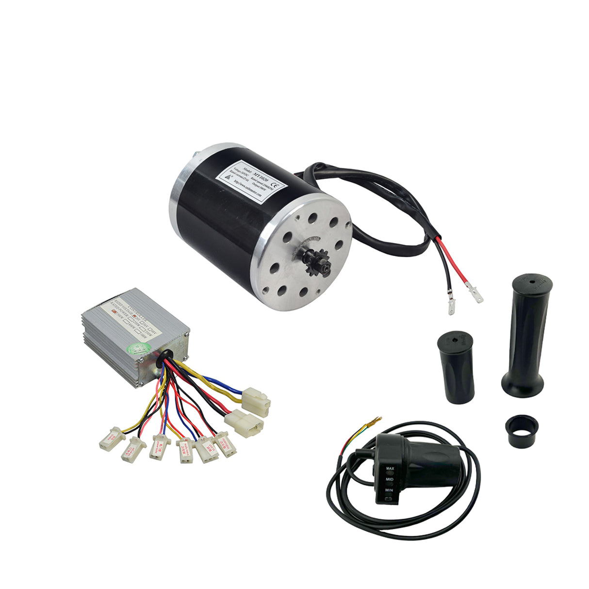 24 Volt 500 Watt / 500W Motor, Controller, & Throttle Kit for Electric Scooters, Bikes, & Go-Karts