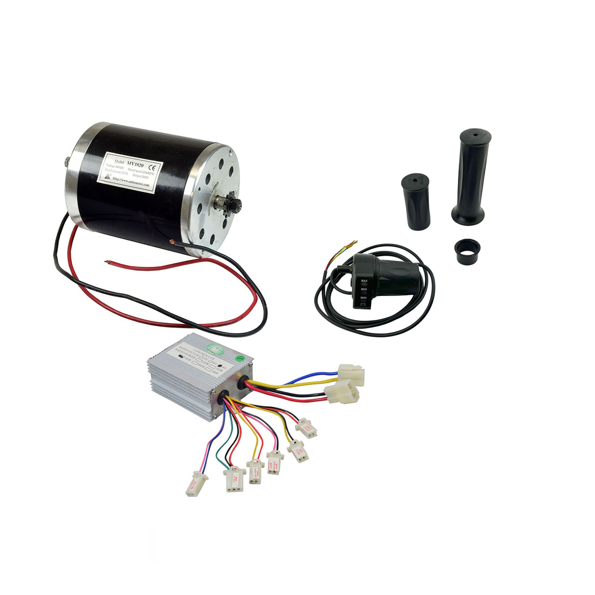 48 Volt 500 Watt Motor, Controller, & Throttle Kit for scooters & Bikes