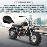 Black Seat for Baja Mini Bike MB165 & MB200 (Baja Heat, Mini Baja, Baja Warrior)