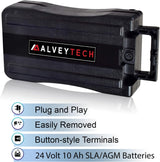 AlveyTech 24 Volt Rack Mount Battery Pack for Currie Electric Bikes