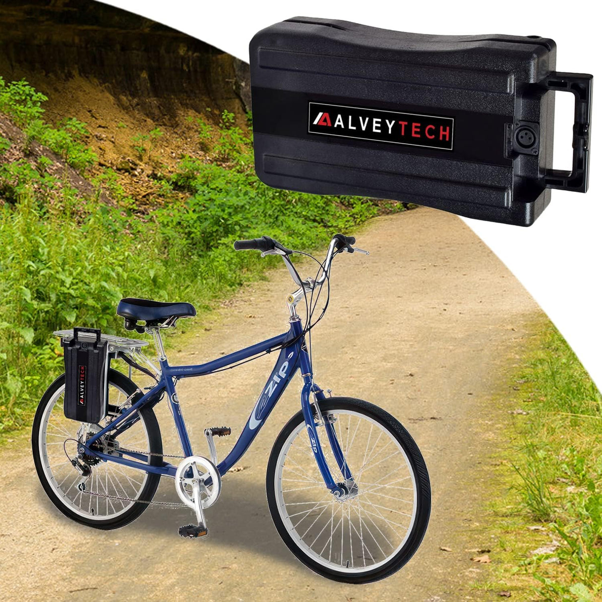 AlveyTech 24 Volt Rack Mount Battery Pack for Currie Electric Bikes