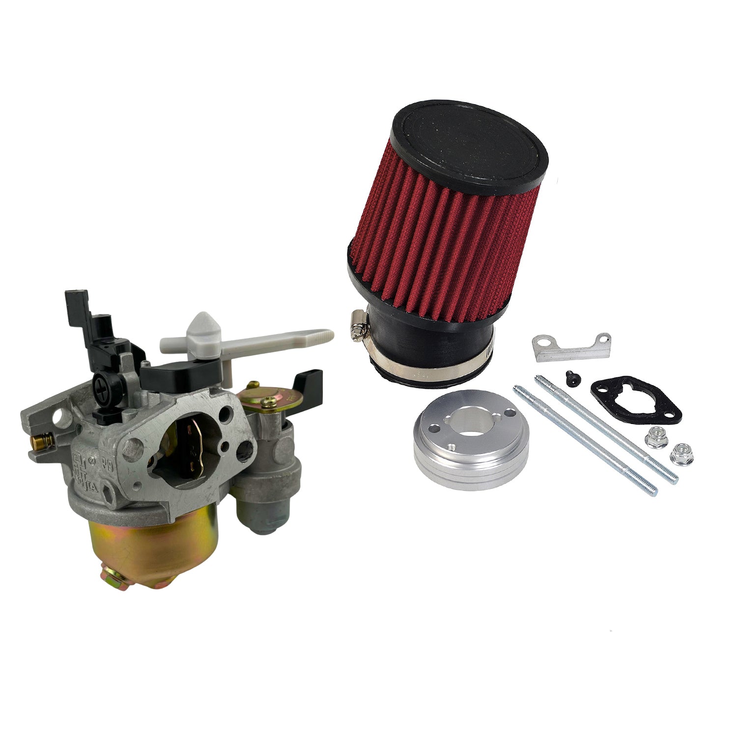 Carburetor with 24 mm Air Intake for 163cc 5.5 Hp & 196cc 6.5 Hp Baja Go-Kart Engines