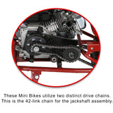42-Link 420 Chain for the Coleman CT200U Trail & CT200U-EX Mini Bikes