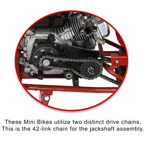 42-Link 420 Chain for the Coleman CT200U Trail & CT200U-EX Mini Bikes