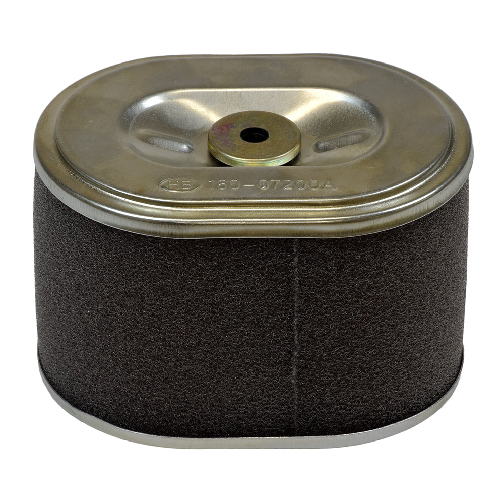 Air Filter Element for Predator 212cc 6.5 HP & 224cc 6.6 HP Engines, featuring a black and silver cylindrical design with a metal casing and a round hole in the center.