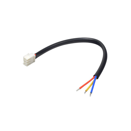 Throttle Wire Harness for Amigo Fiesta IV, IV-12, & SE Mobility Scooters, showing a close-up of a black wire bundle with a white connector and visible internal colored wires.