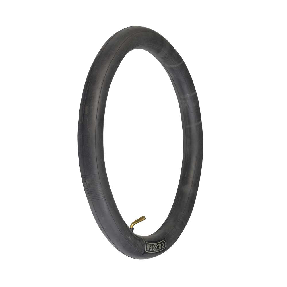 16x2.125 Inner Tube for the Swagtron EB7, featuring a close-up view of the black rubber tube and a choice of angled or straight Schrader valve stem.