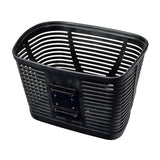 Front Basket for the ActiveCare Osprey, Pilot, Prowler, & ActiveCare/Drive Spitfire EX Scooters - a black plastic basket with a black handle designed for scooter storage.