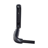 Complete Right Side Armrest Assembly for the ActiveCare/Drive Medical Spitfire Series Scooters, featuring a black handle, armrest pad, elbow bracket, and elevating swivel hinge.