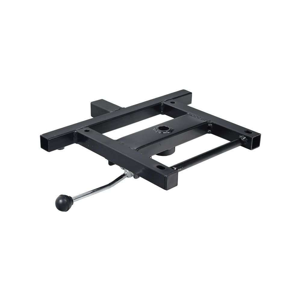 Seat Base Platform Assembly for ActiveCare / Drive Medical Spitfire Series Mobility Scooters, featuring a sturdy black metal frame with a lever and metal handle, designed for heavy-duty use.