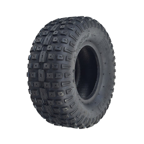 145/70-6 Tire with Knobby Tread for Manco Go-Karts, featuring a durable black rubber construction with pronounced knobby tread, ideal for off-road and go-kart applications.