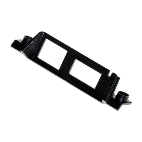 AC Input Harness Shroud for Jazzy and Jet Power Chairs, featuring a black plastic cover with two holes, designed as the right-side panel for the charger on models like the Jazzy 1103 Ultra.