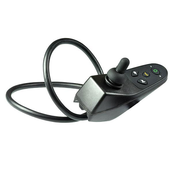 Dynamic A-Series DA50-D61 Joystick Controller for ActiveCare Power Chairs, showing a close-up of the remote control with an attached cable.