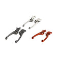 Adjustable Aluminum Brake Levers for the Honda PCX Scooter, featuring a CNC'd aluminum alloy with an ergonomic ball-end design and break-away points to prevent damage from impacts.