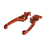 Adjustable Aluminum Brake Levers for the Honda PCX Scooter, featuring a close-up of CNC'd aluminum alloy levers with an ergonomic, curled, ball-end design and break-away points for impact protection.