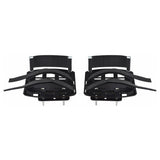 Sunlite Adjustable Heel and Toe Bike Pedal Supports (Pair) shown with black straps on a white background, designed to keep feet securely attached to bike pedals for added safety and convenience.