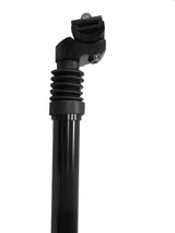 Adjustable Suspension 27.2mm Seat Post featuring a sleek black design with a sturdy handle, suitable for bikes and scooters. Perfect for enhancing ride comfort with Sunlite's reliable quality.