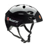 Adult-Size V17 Helmet from Razor, a black bicycle helmet with adjustable straps, padded interior, and 17 ventilation holes for biking and various recreational activities.