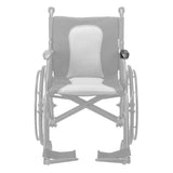 AEROFLY-02 left armrest pad shown in color on the Drive Medical AeroFly Ultra-Lite Wheelchair, rest of the wheelchair greyed out