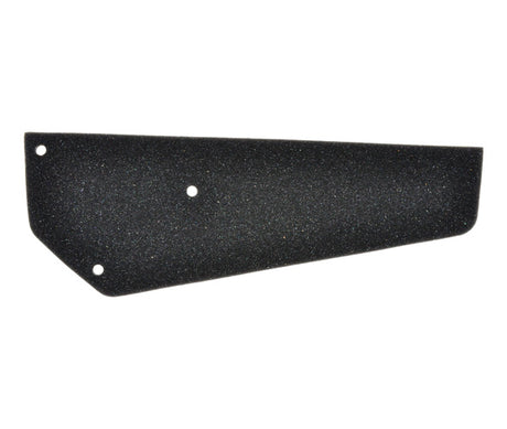 Air Filter Foam Insert for 50cc GY6 139QMB Engines, shown as a black, triangular-shaped object with three bolt holes, designed to replace dirty air filters and improve scooter performance.