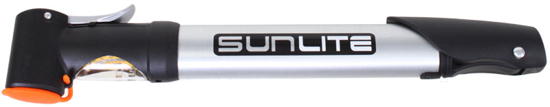 Close-up of the Air Surge Frame Pump logo, showcasing the detailed branding on a sleek black surface.