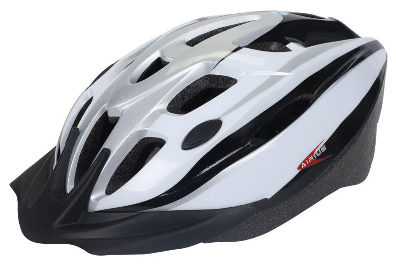 Argo V15iF Bike & Scooter Helmet in white and black, designed for safety and aerodynamics, featuring a sleek, stylish design ideal for biking and scootering.