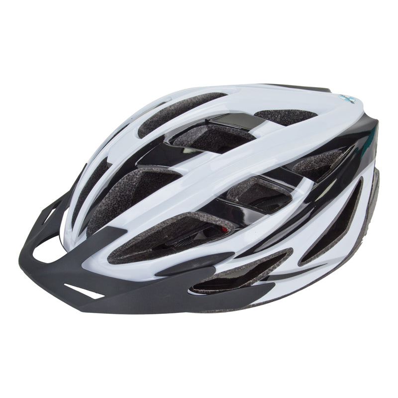 Sparta G2 V22iF bike & scooter helmet featuring a sleek white and black design, highlighting modern contours and ventilation slots. Suitable for youth and adults with a one-size-fits-most sizing range.