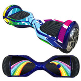 Decorative Decal Sticker Skins for 6.5 Self-Balancing Hoverboards featuring a vibrant rainbow and stars design, adding a fresh and unique look to your hoverboard.