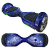 Decorative Decal Sticker Skins for 6.5 Self-Balancing Hoverboards with a blue and black space design, featuring stars and planets, enhancing and personalizing your hoverboard's appearance. Easy application, perfect fit.