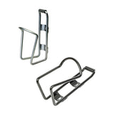 All Terrain Bottle Carrier: A robust metal bottle cage, shown in black, designed for mountain bikes. Features heavy-duty 8 mm alloy construction, ensuring a secure fit over rough terrains.