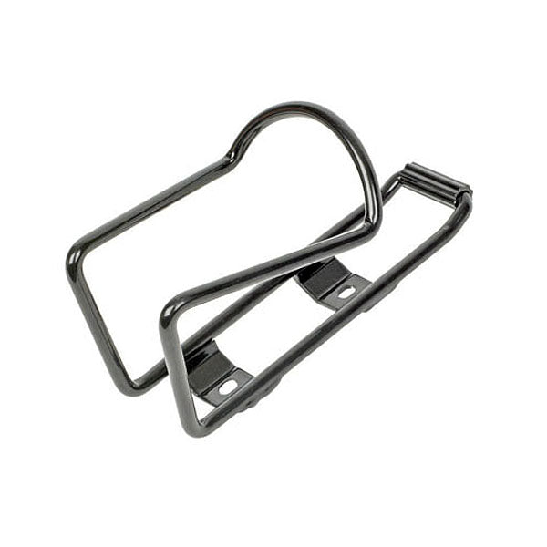 All Terrain Bottle Carrier, a sturdy black metal cage for MTB bikes, designed to prevent bottles from loosening during rides. Features heavy-duty alloy construction with an 8 mm frame.