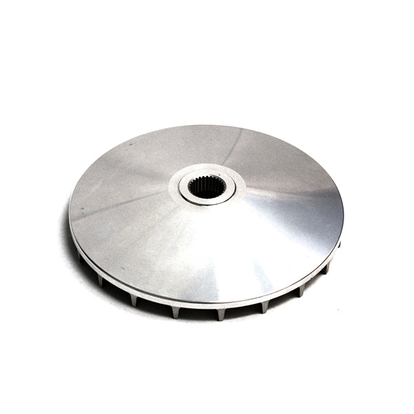 Aluminum Drive Face for the Honda PCX – a close-up of a silver, circular metal component with a central hole, essential for enhancing the CV transmission efficiency in Honda PCX scooters.