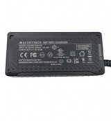 36 Volt battery charger label, model XSL065-4320150, input 100-240VAC, output 43.2V 1.5A 64.8W