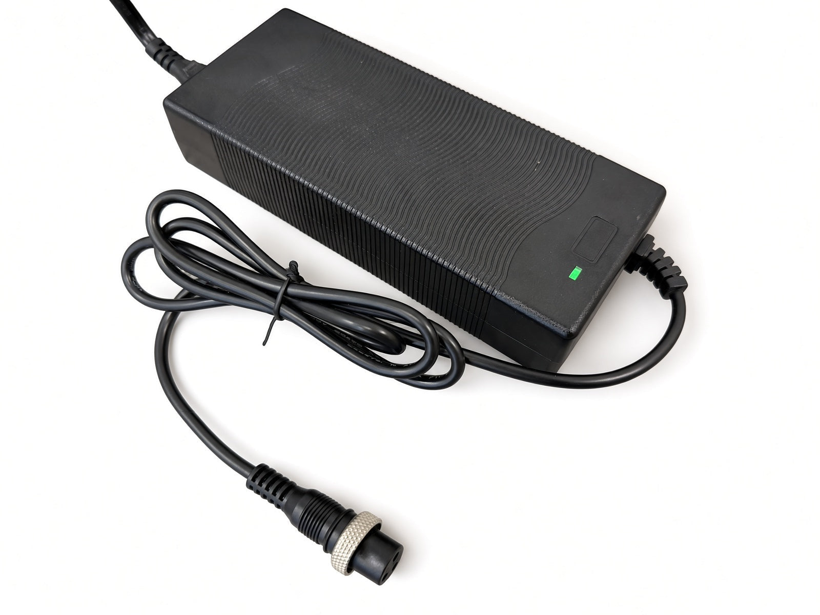 Green full-charge LED on the AlveyTech 48 volt AGM scooter charger