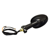 Rear Amber Turn Signal Lights with Clear Lens (Set of 2) shown with a black antenna and cable, adaptable to various scooter models.