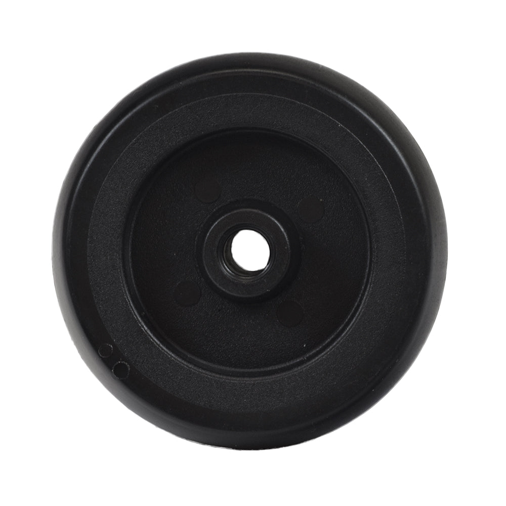 Anti-Tip Wheel for Golden LiteRider PTC (GP160) & Envy (GP162) Power Chairs, featuring a sturdy black circular design with a central hole, providing added stability for improved rider safety.