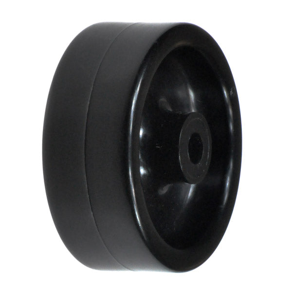 Anti-Tip Wheel for the Pride Dart (SC51) mobility scooter, featuring a solid black wheel with a central hole, essential for maintaining stability and preventing tipping.