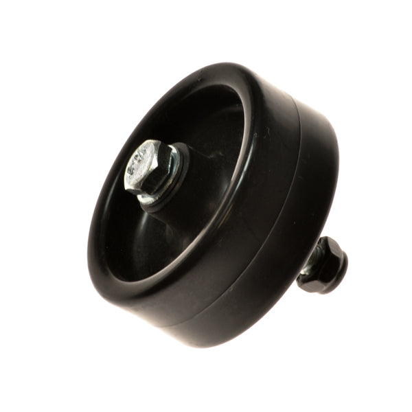 Rear Anti-Tip Wheel for Pride Rally (SC150/SC151/SC155) & Sonic (SC50/SC52) mobility scooters, featuring a black wheel with a nut, bolt, and washer assembly.