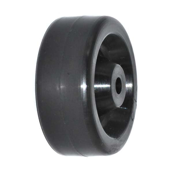 Anti-Tip Wheel Assembly for Shoprider Mobility Scooters, featuring a black wheel with a central hole, designed as an auto part for stability enhancement.