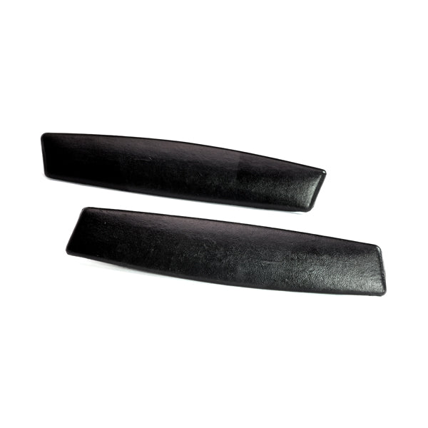 Armrest Pads for Invacare At'm and At'm QT Power Chairs (pre-3/15/05) — Set of 2 black plastic armrests, shown close-up with screws for easy mounting.