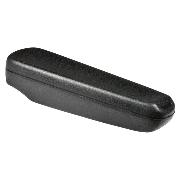 Armrest Pad for the ActiveCare Osprey, Pilot, and Prowler Scooters, shown as a thick, black padded armrest designed to slide onto the metal armrest bracket with a 90-degree elevation for easy access.