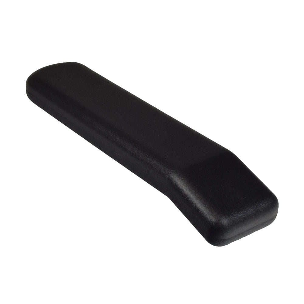 Armrest Pad for Amigo Mobility Scooters: A black, rectangular molded pad suitable for various Amigo models, excluding the Fiesta series. Ideal as an OEM replacement for either left or right armrest.