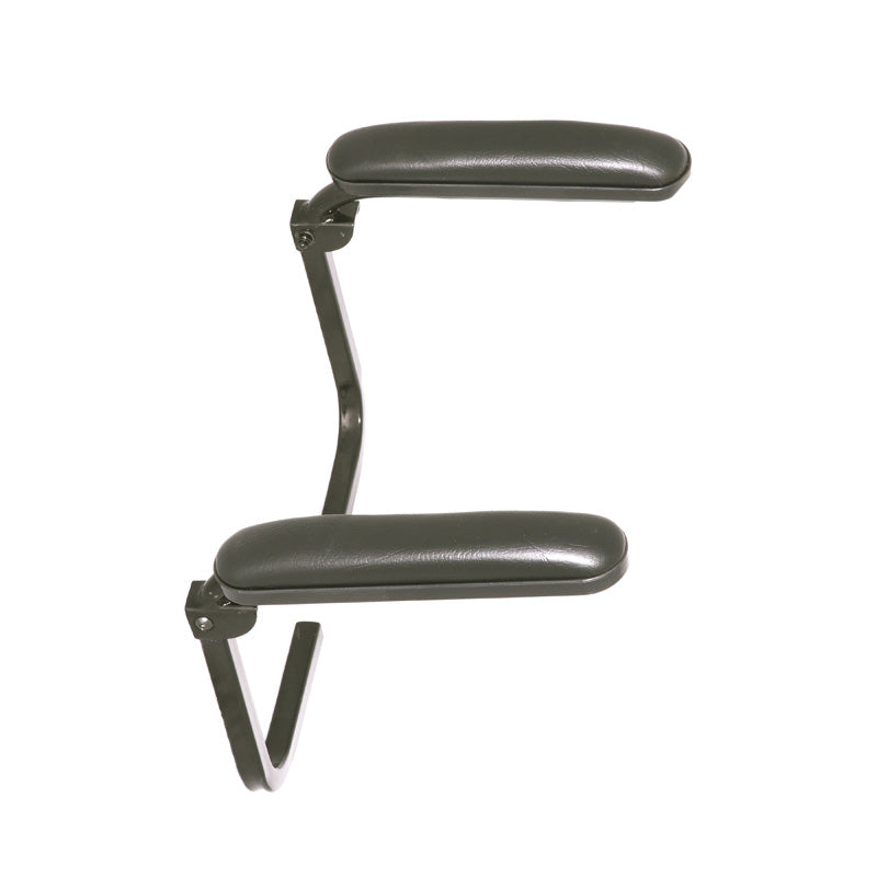 Left and Right Armrest Assemblies for the Merits Cruiser Q (S538/S548) and Mini Coupe (S539) Mobility Scooters, featuring a black armrest on a white background, highlighting the ergonomic design.