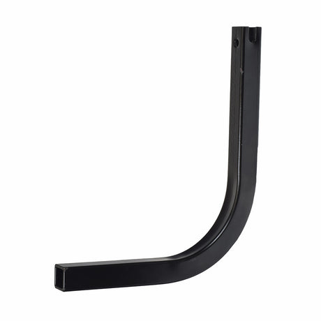 Upright Armrest Bracket for Pride Celebrity X, Revo, and Sonic Mobility Scooters, featuring a black metal corner with a square hole, designed to fit the 2nd generation seat frame.