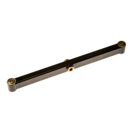 Articulating Beam Assembly with Caster Wheels for Jazzy 1100, 1104, and 1120, featuring a black metal bar with gold bolts and a gold center, including bearings, bushings, shoulder bolt, forks, and caster wheels.