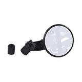 Heavy Duty Bar-End Mirror for Mobility Scooters, featuring a high-quality convex mirror with a black cap, designed to attach securely to handlebars using an internal-expanding plug for optimal visibility and adjustability.