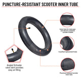 12-1/2 x 3.0 Street V-Groove Tire for Schwinn S1000 & ST1000 Stealth Electric Scooters, featuring a close-up of the black rubber with orange dots and a metal stem.