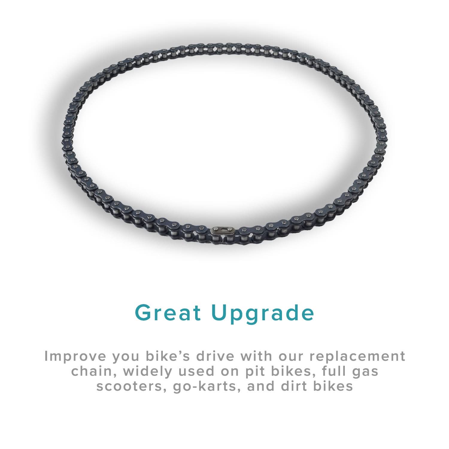 90 Link 420 Chain for Coleman BT200X, CT200U, CT200U-EX, & Massimo MB200 Mini Bikes 90 Link 420 Chain for Coleman BT200X, CT200U, CT200U-EX, & Massimo MB200 Mini Bikes