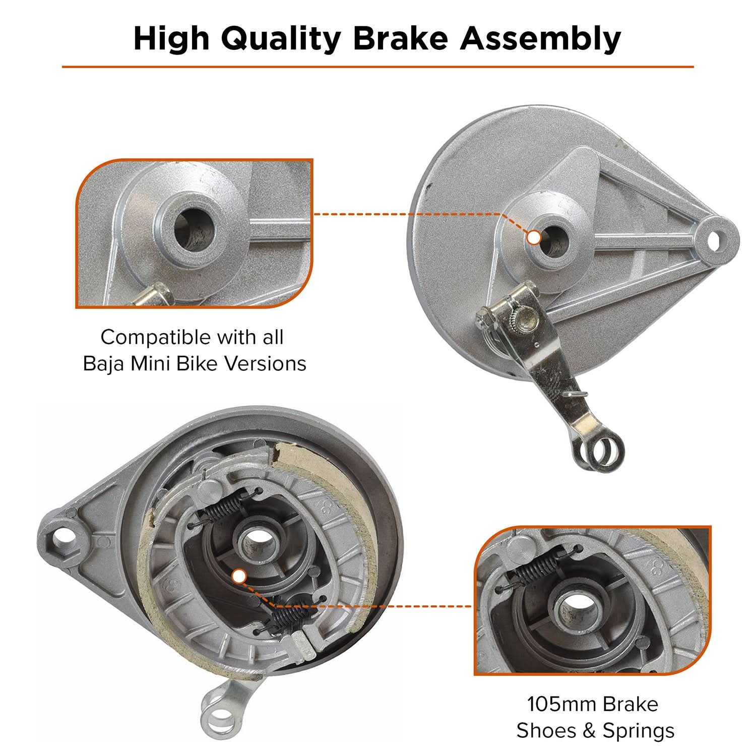 coleman mini bike ct200u instructions Brake Assembly for the Coleman CT200U Trail Mini Bikes